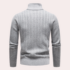R&B | Herrenpullover mit Rollkragen und Reißverschluss