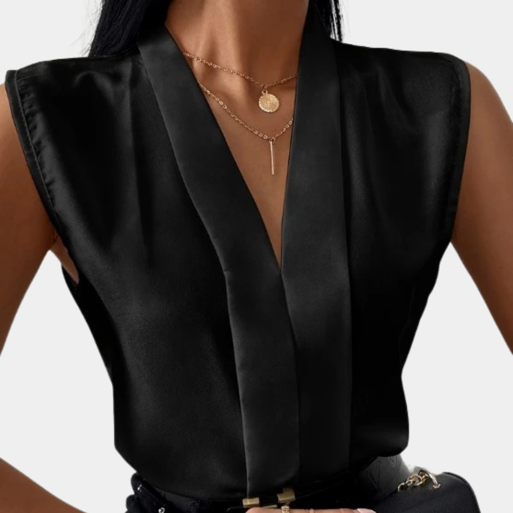 R&B Bluse Mit V-Ausschnitt Für Damen