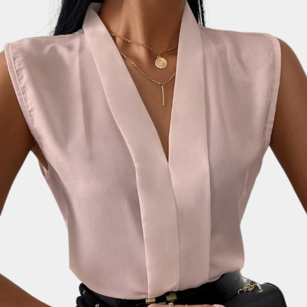 R&BMode Bluse Mit V-Ausschnitt Für Damen