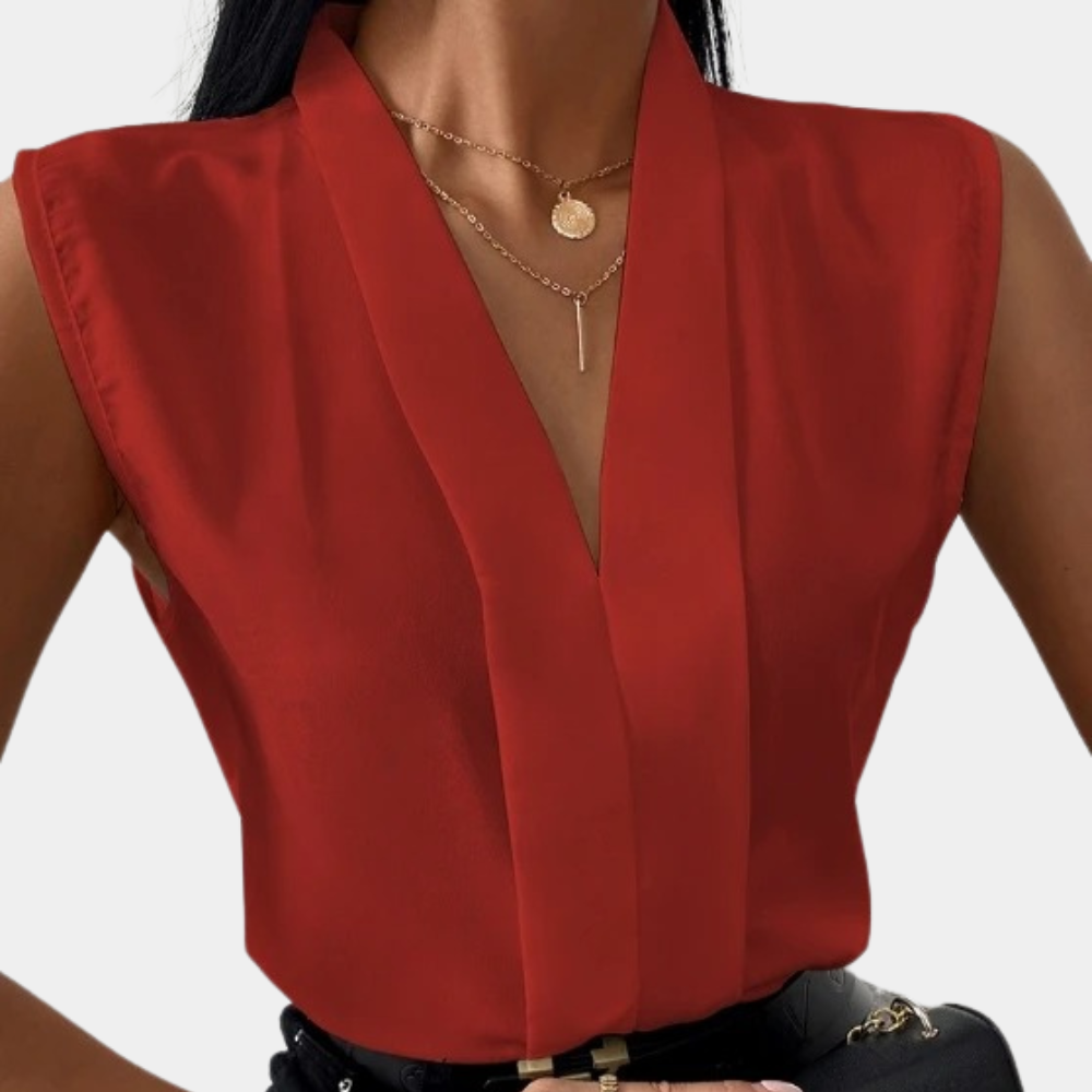 R&BMode Bluse Mit V-Ausschnitt Für Damen