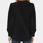 R&B | Rippstrickbluse mit Knöpfen Polyester Komfortabel und Trendy
