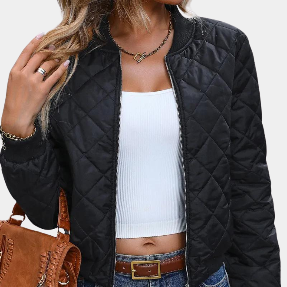 R&B | Trendige Damen Bomberjacke Mit Modernem Reißverschluss