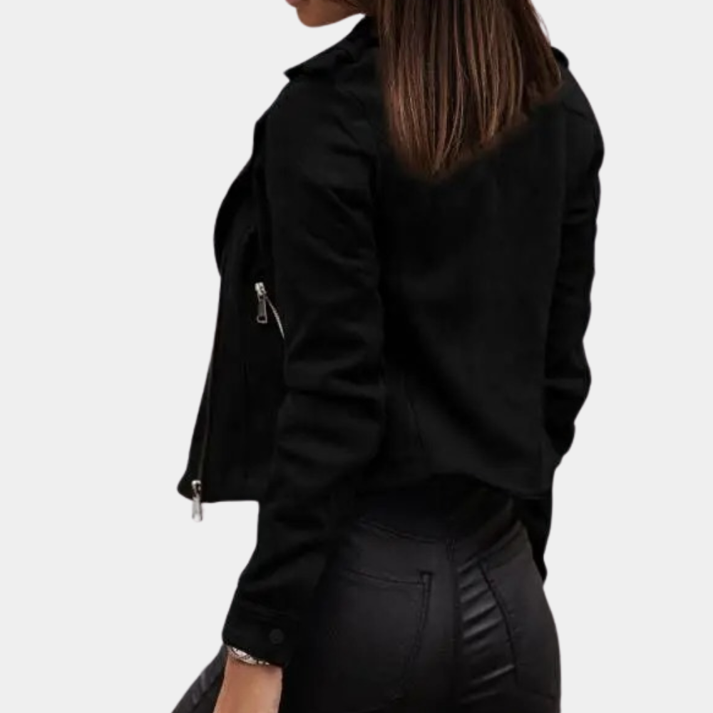 R&B | Stilvolle Bikerjacke Wildlederlook Trendy und Elegant