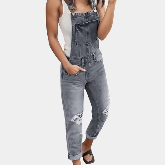 R&B | Zerrissene Denim-Latzhose