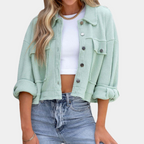 R&B | Lässige Kurze Jacke Baumwolle Leicht und Trendy