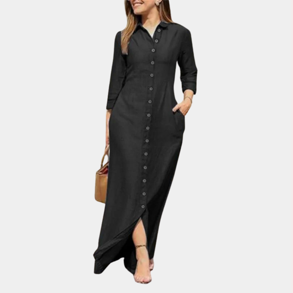 R&B | Maxi Kleid mit Knöpfen