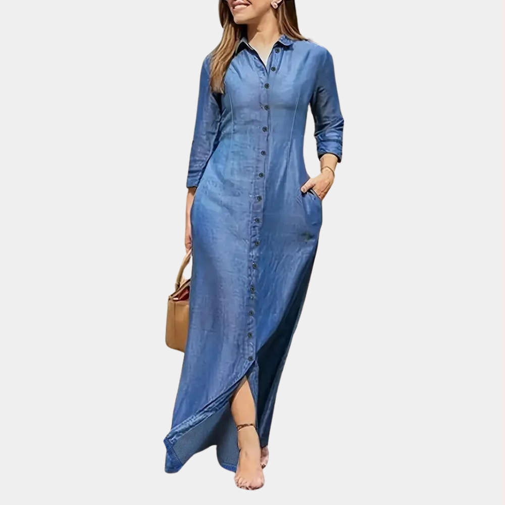 R&B | Maxi Kleid mit Knöpfen