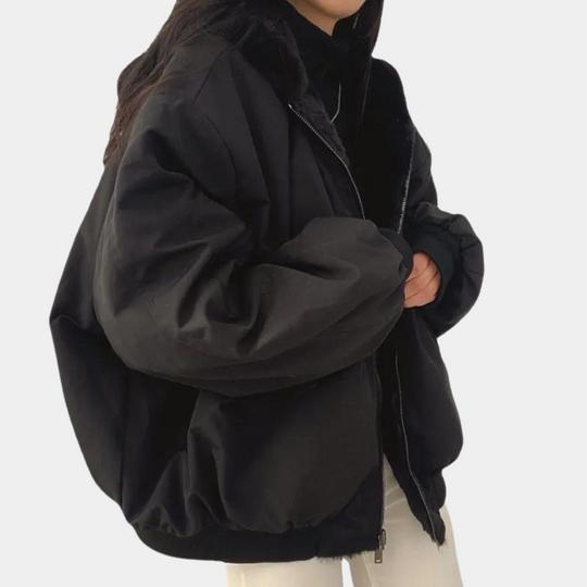 R&B | Weiche Doppellagige Winterjacke mit Kapuze für Damen