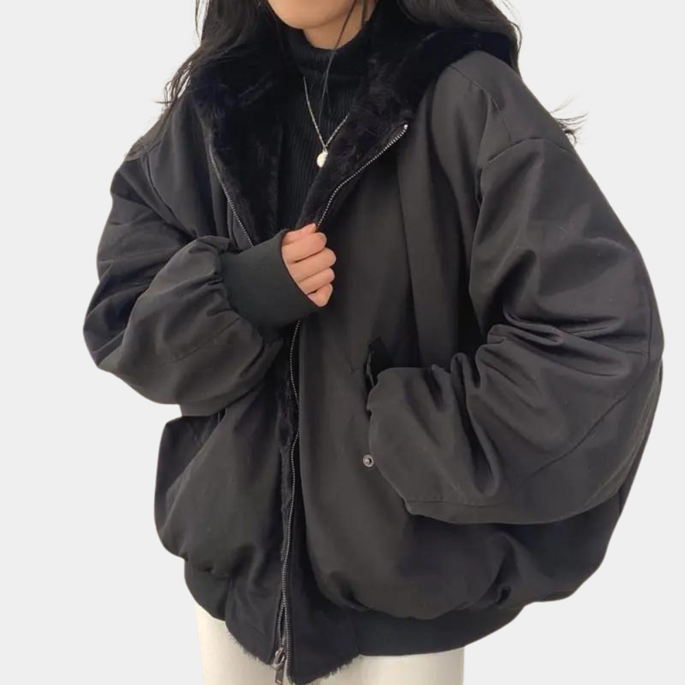 R&B | Weiche Doppellagige Winterjacke mit Kapuze für Damen