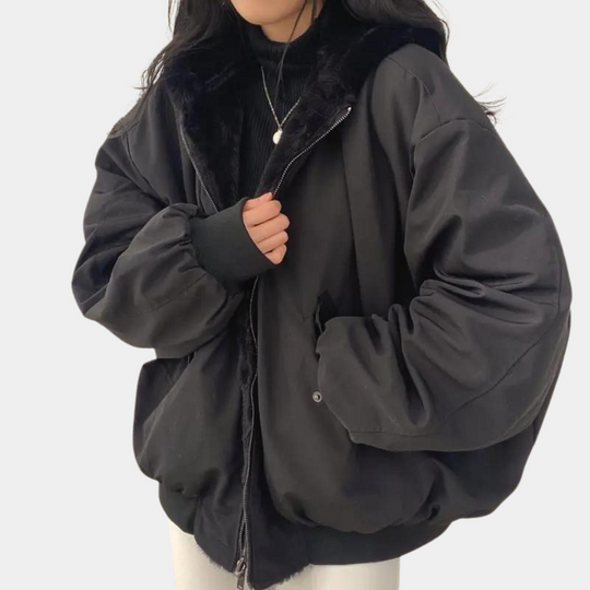 R&B | Weiche Doppellagige Winterjacke mit Kapuze für Damen