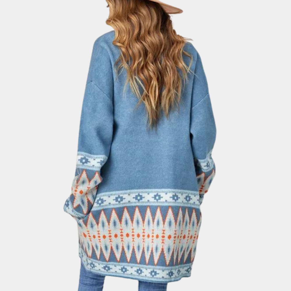 R&B | Damen Boho Strickjacke Aus Weichem Material