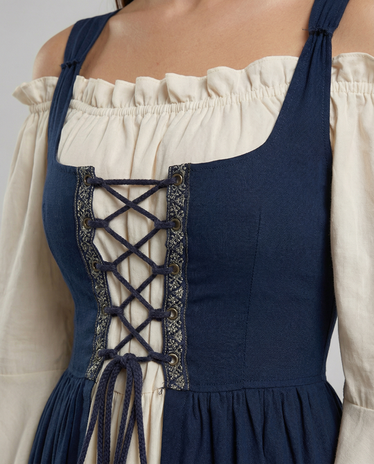 Mittelalterkleid für Damen mit Traditionellem Schnitt für Mittelalterevents | R&B
