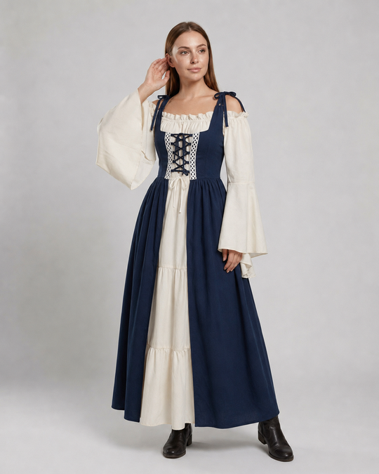 Mittelalterkleid für Damen mit Traditionellem Schnitt für Mittelalterevents | R&B