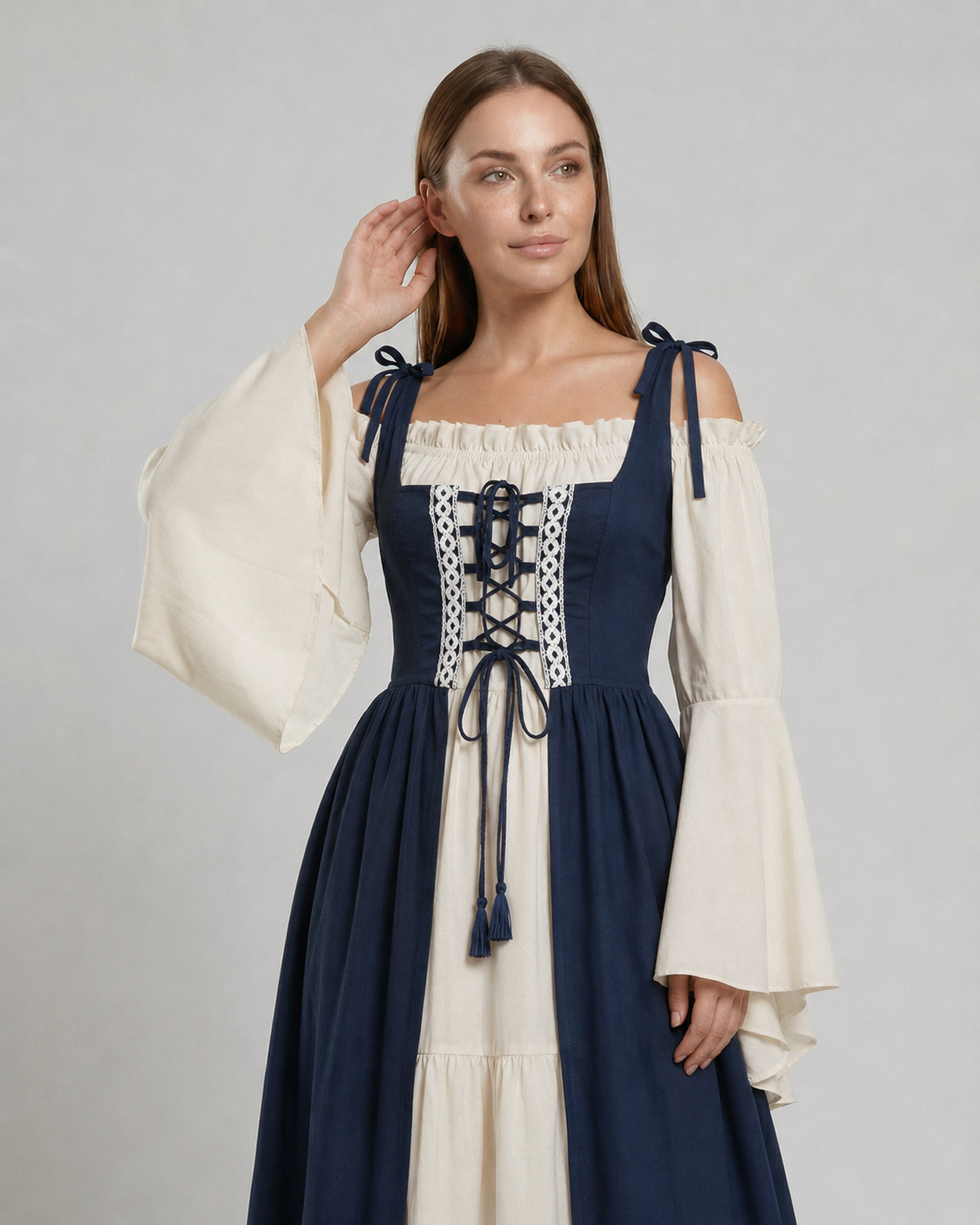 Mittelalterkleid für Damen mit Traditionellem Schnitt für Mittelalterevents | R&B