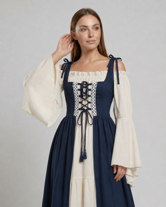 Mittelalterkleid für Damen mit Traditionellem Schnitt für Mittelalterevents | R&B