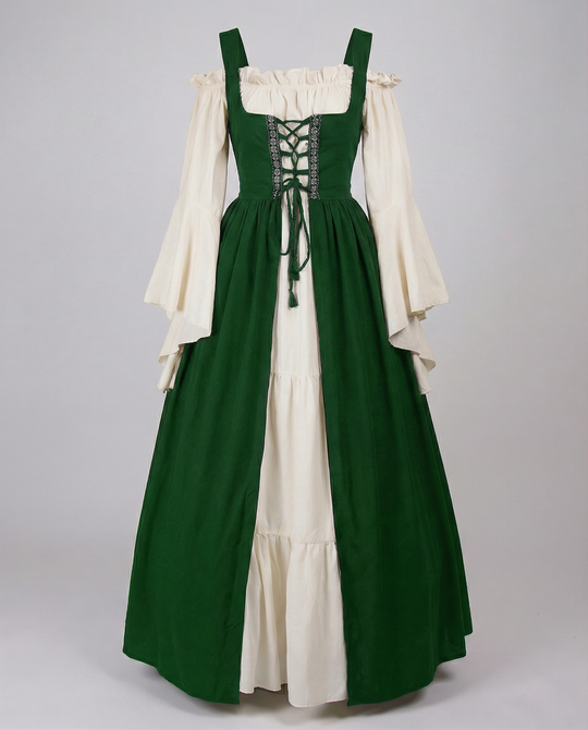 Mittelalterkleid für Damen mit Traditionellem Schnitt für Mittelalterevents | R&B