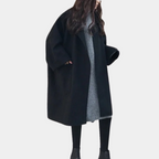 R&B | Oversized Mantel mit Großen Taschen Wolloptik Lässig und Schick