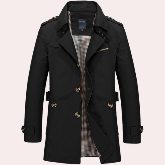 R&B | Herren Stilvoller Trenchcoat - Wasserdicht & Winddicht