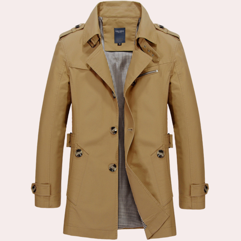 R&B | Herren Stilvoller Trenchcoat - Wasserdicht & Winddicht