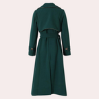 R&B | grüner Trenchcoat - elegante Damenoberbekleidung