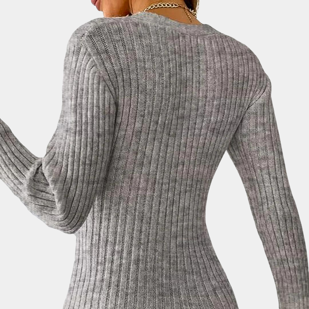 R&B | Pullover - Damen Schicker Gestrickter Wickel-Pullover
