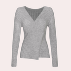 R&B | Pullover - Damen Schicker Gestrickter Wickel-Pullover