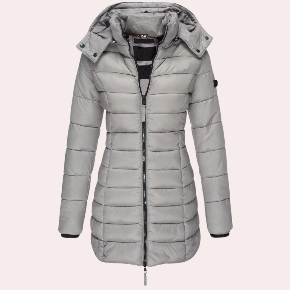 R&B | Daunenjack - stilvolle lange gefütterte Jacke für den Winter
