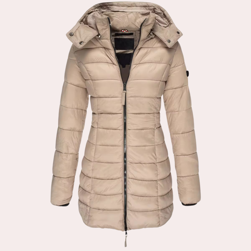 R&B | Daunenjack - stilvolle lange gefütterte Jacke für den Winter
