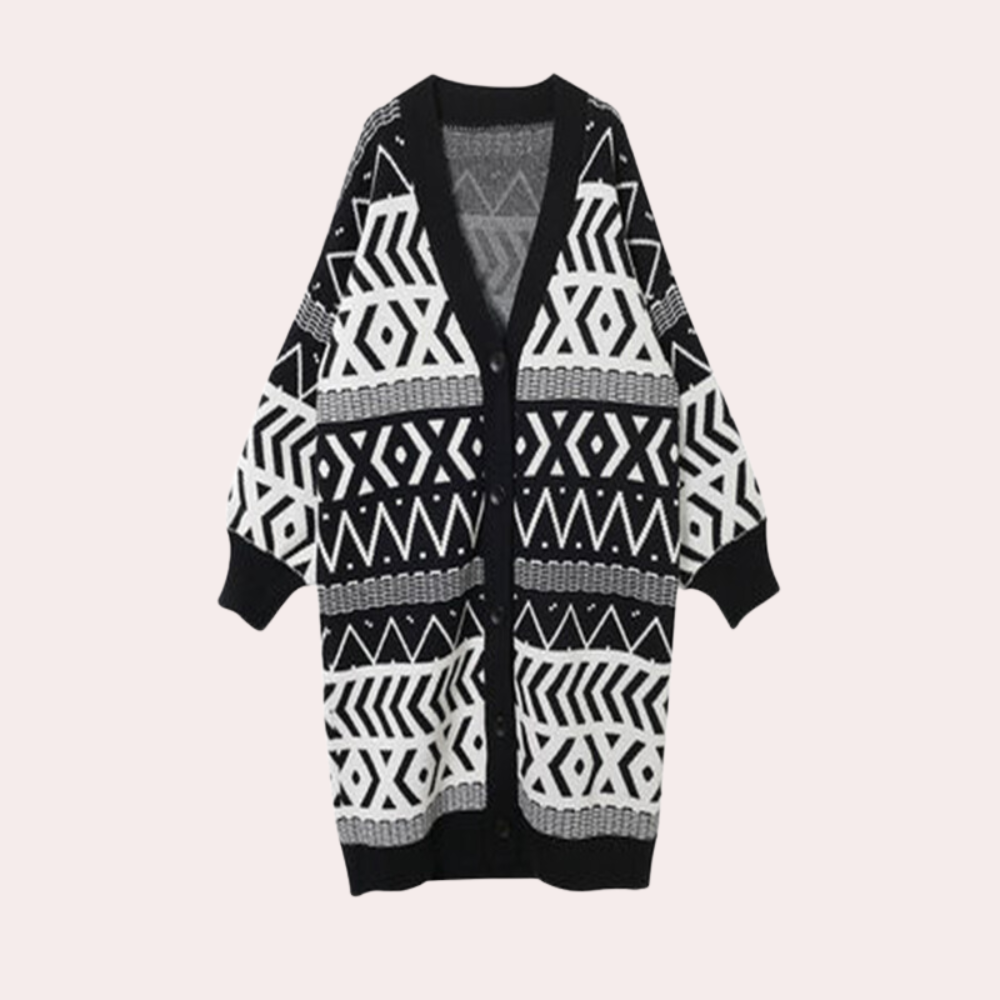 R&B | Geometrischer Mantel Herbstliche zeitlose Eleganz für Frauen