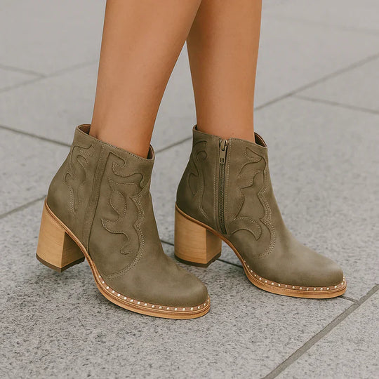WesternAnkleBoots Aus Veganem Leder Damen R&B