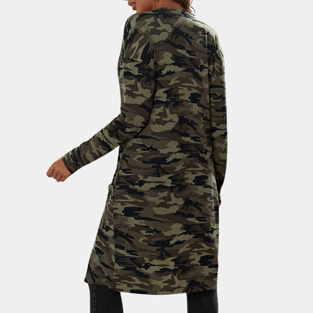 R&B | Urban Camouflagejacke mit Taschen für Frauen, perfekt für die Herbstsaison