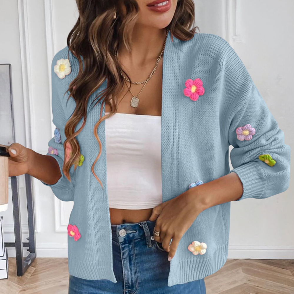 R&B | Damenjacke mit 3D Blumen – Maribel