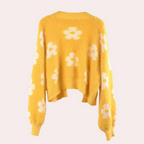 R&B | Cardigan - Damen Herbst Kurzer Floral Strick Cardigan