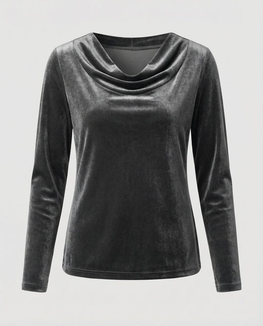 Elegantes Samtshirt Damen Lässig | R&B