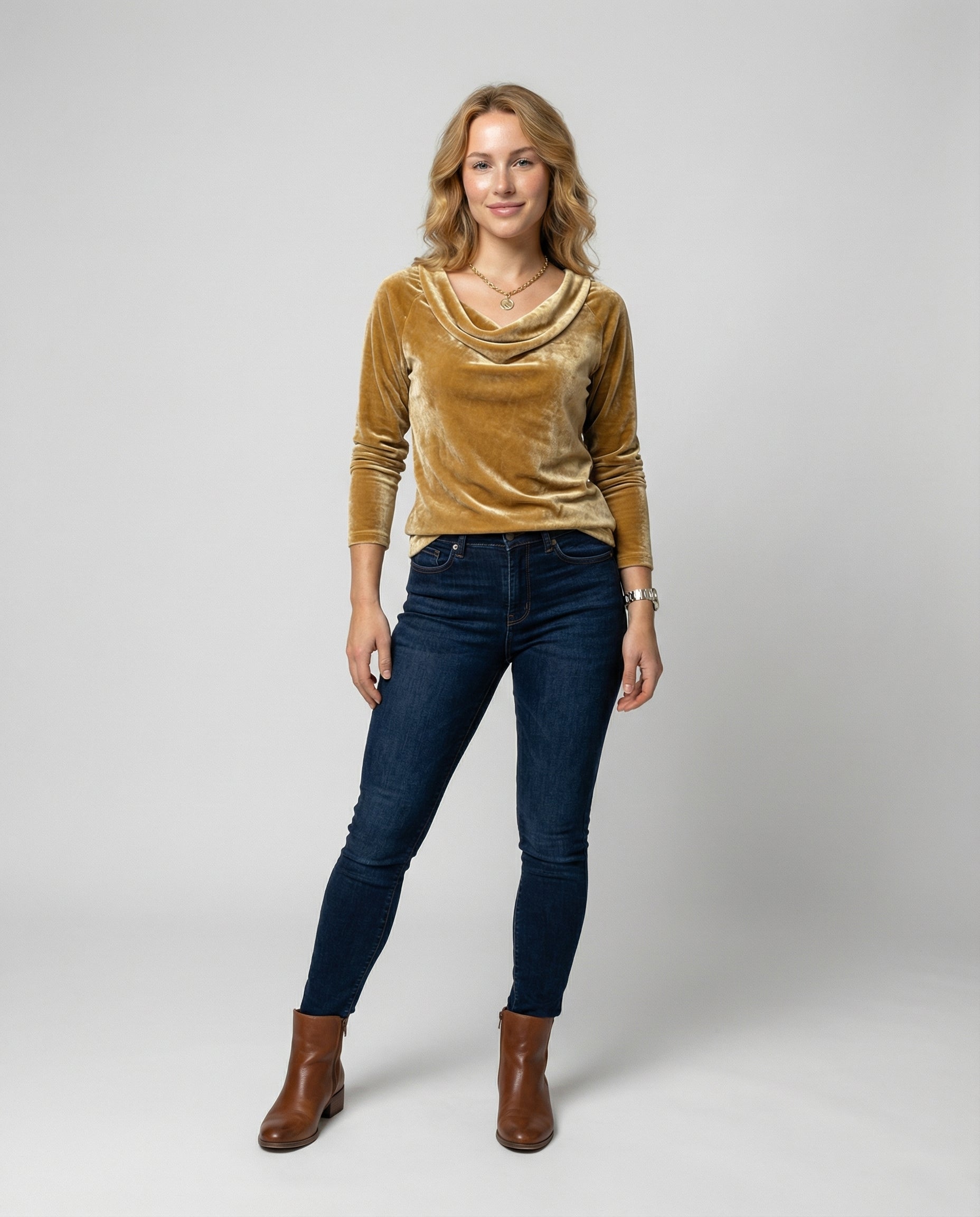 Elegantes Samtshirt Damen Lässig | R&B