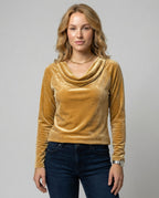 Elegantes Samtshirt Damen Lässig | R&B