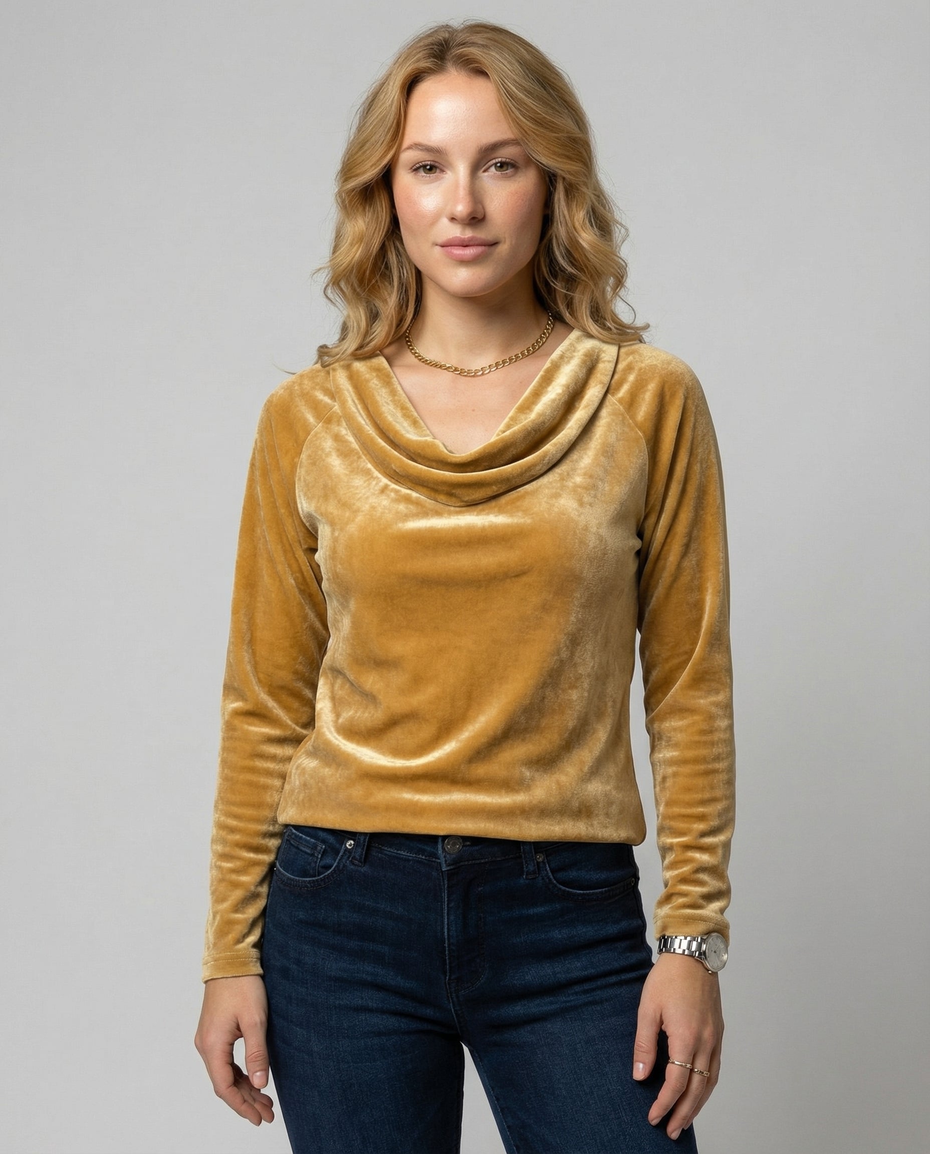 Elegantes Samtshirt Damen Lässig | R&B