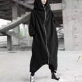 R&B | Lange Winterjacke mit Kapuze und Reißverschluss für Damen