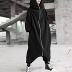 R&B | Lange Winterjacke mit Kapuze und Reißverschluss für Damen