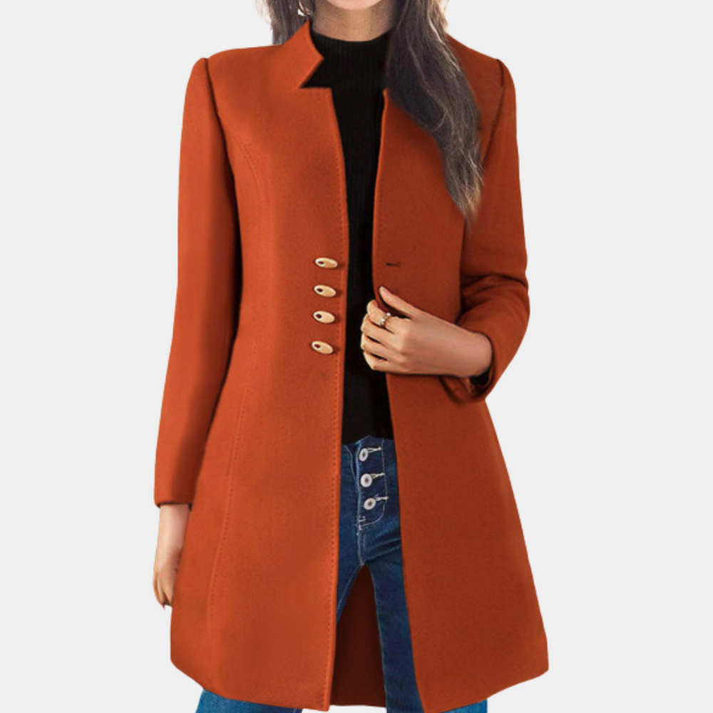 R&B | Eleganter einreihiger Wintermantel für Frauen
