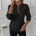 R&B | Weicher Casual-Pullover Mit Textur Für Damen