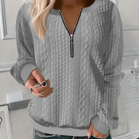 R&B | Weicher Casual-Pullover Mit Textur Für Damen