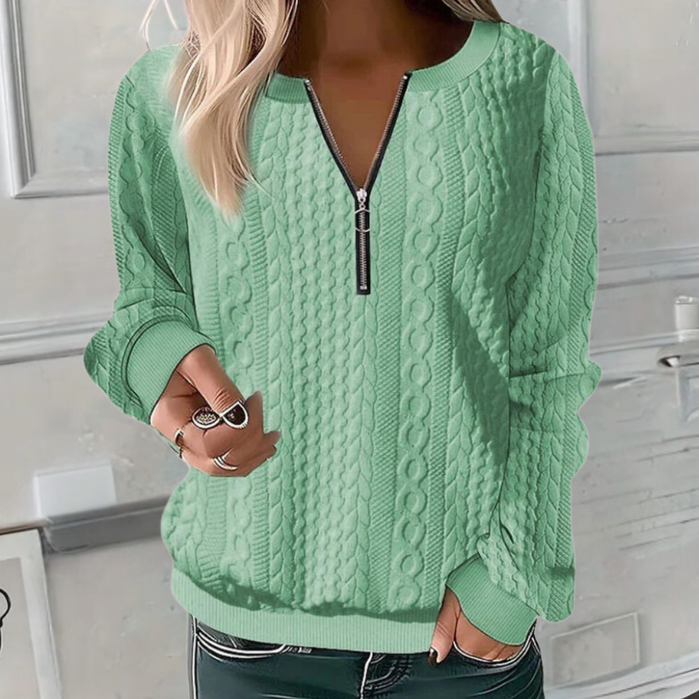 R&B | Weicher Casual-Pullover Mit Textur Für Damen
