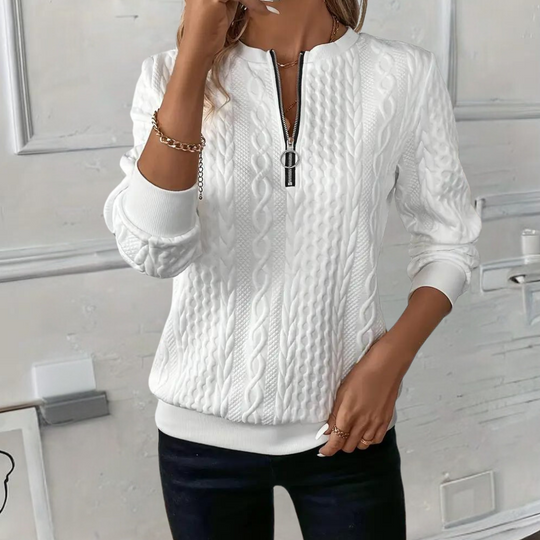 R&B | Weicher Casual-Pullover Mit Textur Für Damen
