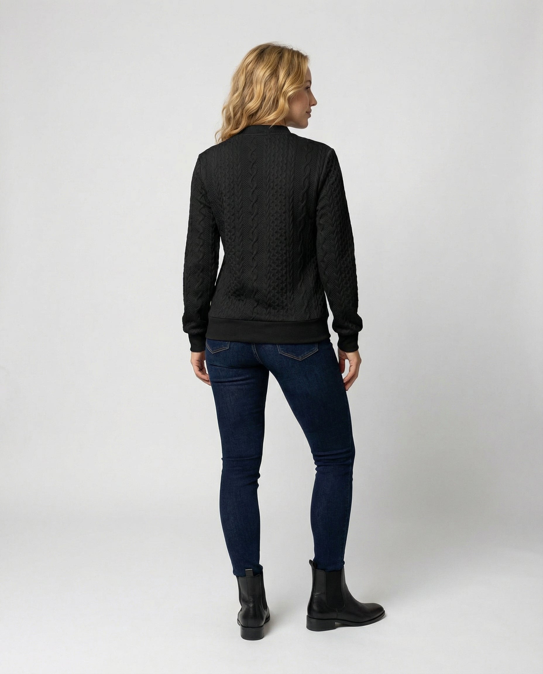 Strukturstrick Casual Pullover Damen | R&B