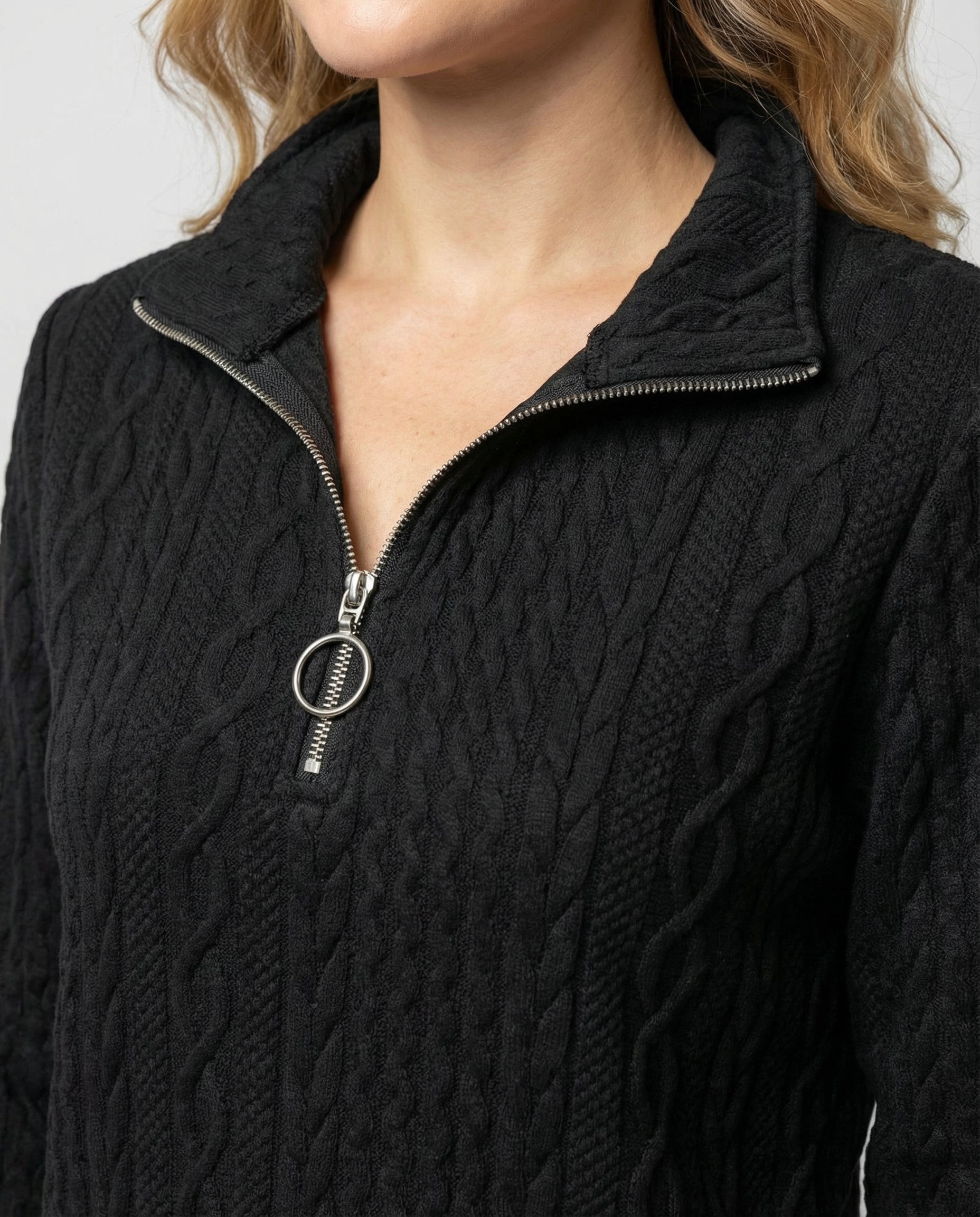 Strukturstrick Casual Pullover Damen | R&B