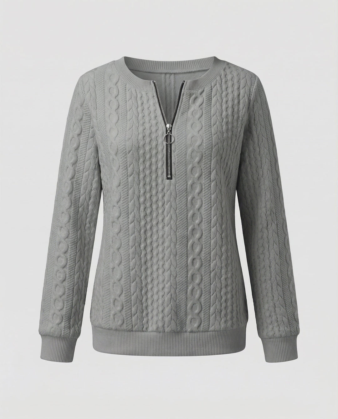 Strukturstrick Casual Pullover Damen | R&B