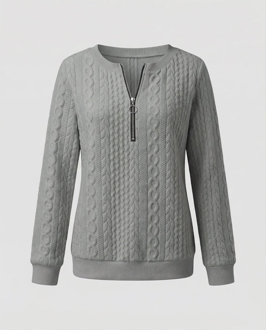 Strukturstrick Casual Pullover Damen | R&B