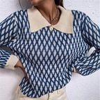 R&B | Trendiger Pullover mit Kragen Detail