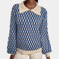R&B | Trendiger Pullover mit Kragen Detail